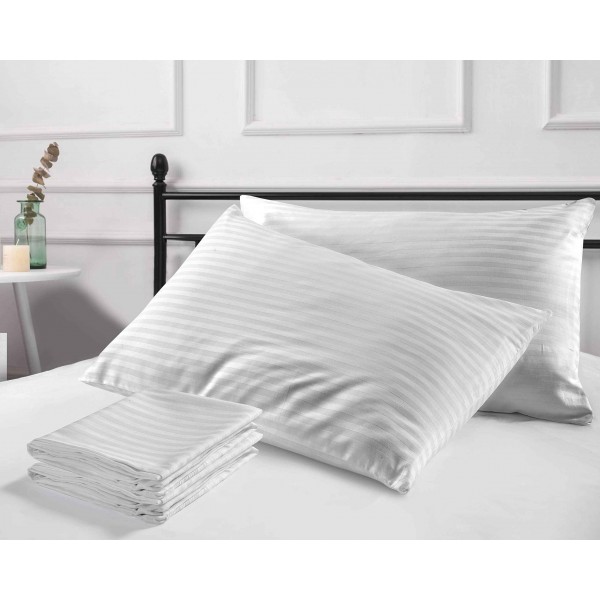 Μαξιλαροθήκη ΦΑΚΕΛΟΣ Satin Stripe TC300 Cotton 100% 51x72 (ΠΡΟΣΦΟΡΑ)