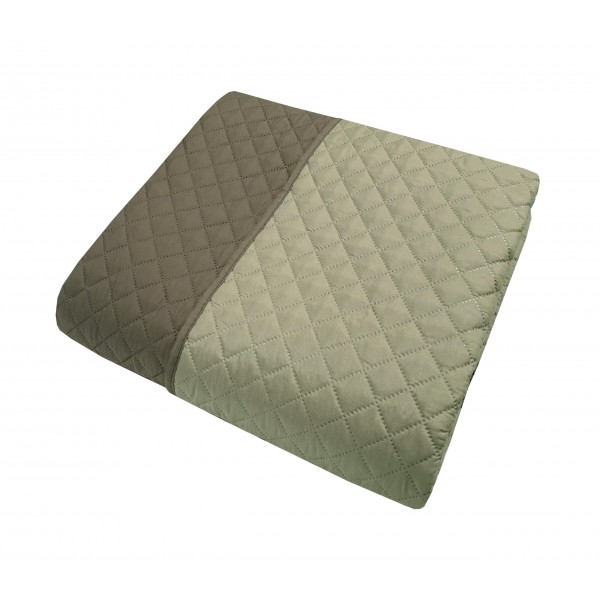 Κουβερλί Microfiber ULTRASONIC 90gr/m2 NEW ΜΕ ΡΕΛΙ ΑΝΟΙΧΤΟ ΚΑΦΕ - ΓΚΡΙ ΚΑΦΕ Μονό 160Χ240