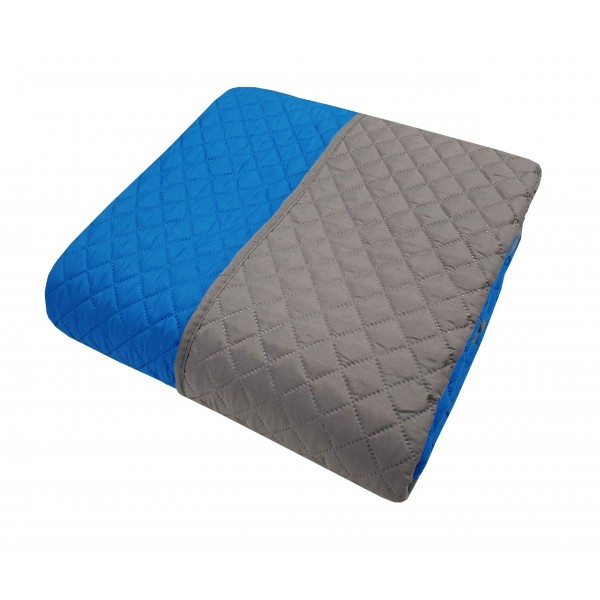 Κουβερλί Microfiber ULTRASONIC 90gr/m2 NEW ΜΕ ΡΕΛΙ ΓΚΡΙ - MΠΛΕ Υπέρδιπλο 220Χ240