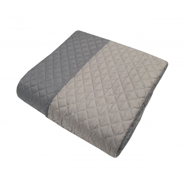 Κουβερλί Microfiber ULTRASONIC 90gr/m2 NEW ΜΕ ΡΕΛΙ ΓΚΡΙ - ΑΝΟΙΧΤΟ ΓΚΡΙ Σούπερ Υπερδιπλο 240Χ260