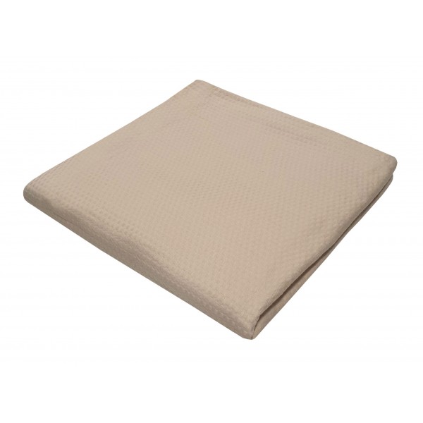 Κουβέρτα Πικέ Le Blanc Sanforized Cotton 100% Υπέρδιπλη 240x260 Beige