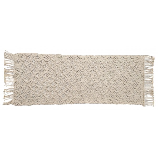 Χαλί Macrame Ινδίας 100% Cotton Natural 60x140