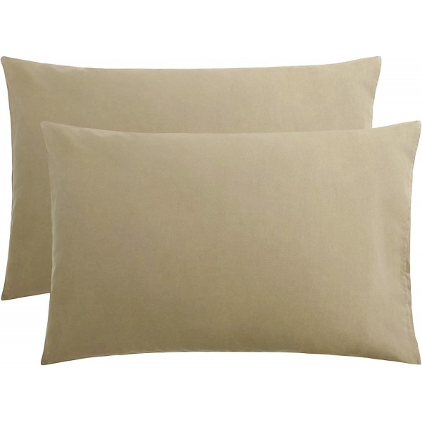 Ζεύγος Μαξιλαροθήκες Le Blanc Μονόχρωμες Beige 50Χ70
