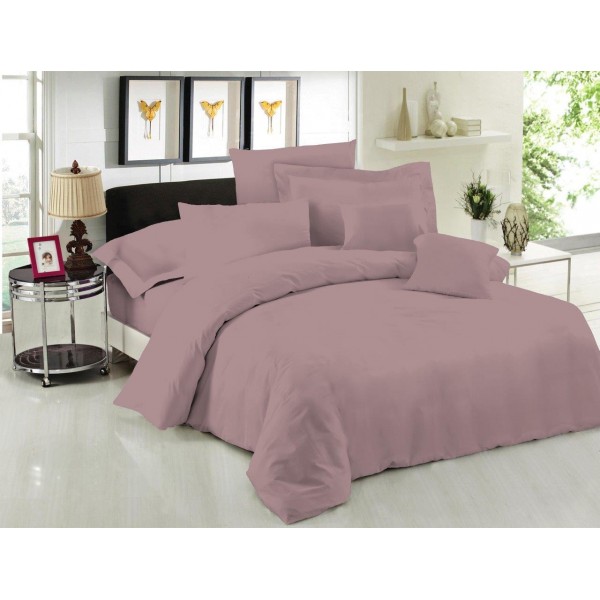 Σεντόνι Μεμονομένο LeBlanc Μονόχρωμο Polycotton 50/50 TC144 Wood Rose υπέρδιπλο με λάστιχο 160x200+35