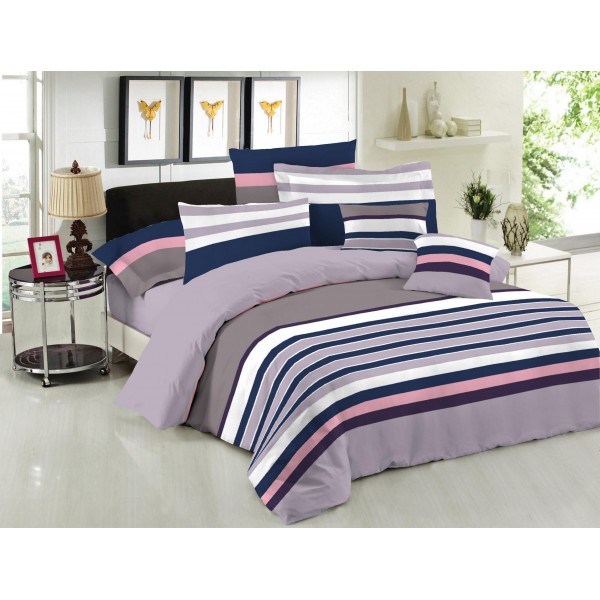 Σετ Σεντόνια Le Blanc Premium Cotton 100% Nevada Mauve Μονά 170x270