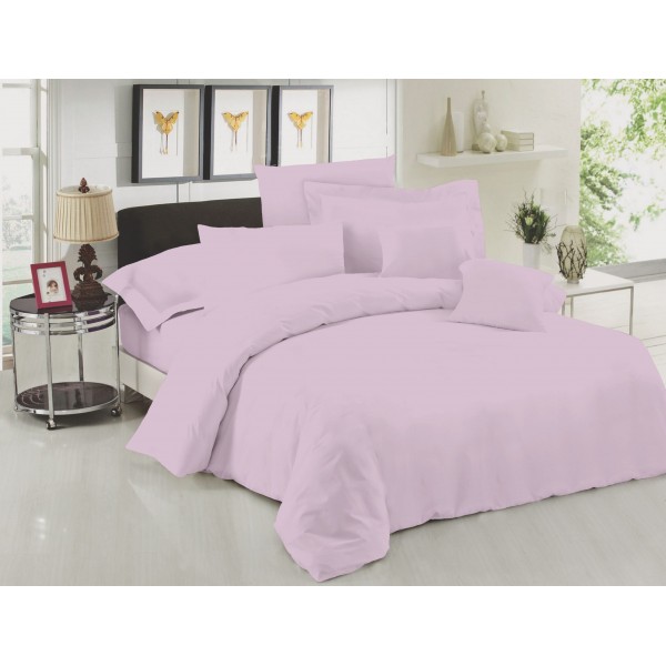 Σετ Σεντόνια Le Blanc Premium Cotton 100% Light Lilac Μονά με λάστιχο 100x200+33