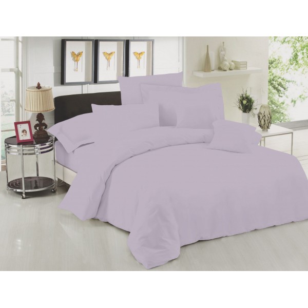 Σετ Σεντόνια Le Blanc Premium Cotton 100% Light Mauve Μονά με λάστιχο 100x200+33