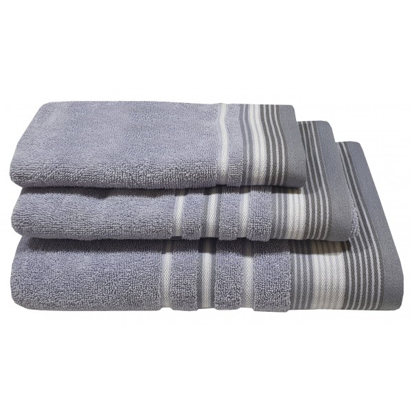 Πετσέτα ΚΟΜΒΟΣ Satin Stripe Πεννιέ 450γρ/m2 100% Cotton Χειρός Levanda 30x50