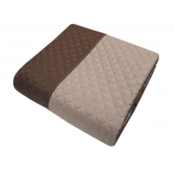 Κουβερλί Le Blanc Microfiber ULTRASONIC 90gr/m2 NEW ΜΕ ΡΕΛΙ ΚΑΦΕ - ΜΟΚΑ Μονό 160Χ240