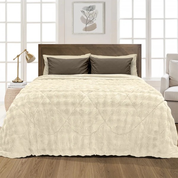 LINO ΚΟΥΒΕΡΤΟΠΑΠΛΩΜΑ CONILIO ECRU 160X220