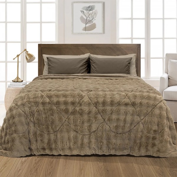 LINO ΚΟΥΒΕΡΤΟΠΑΠΛΩΜΑ CONILIO BEIGE 160X220