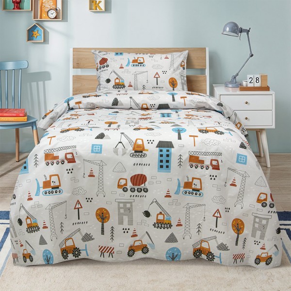 LINO ΠΑΙΔΙΚΑ ΣΕΤ ΣΕΝΤΟΝΙΑ PLAYGROUND TOWN GREY 170X260