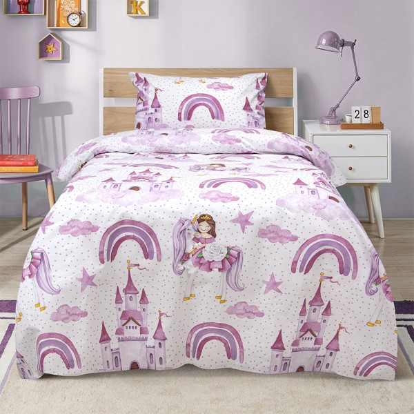 LINO ΠΑΙΔΙΚΑ ΣΕΤ ΣΕΝΤΟΝΙΑ DREAMY CASTLELAND WHITE 170X260