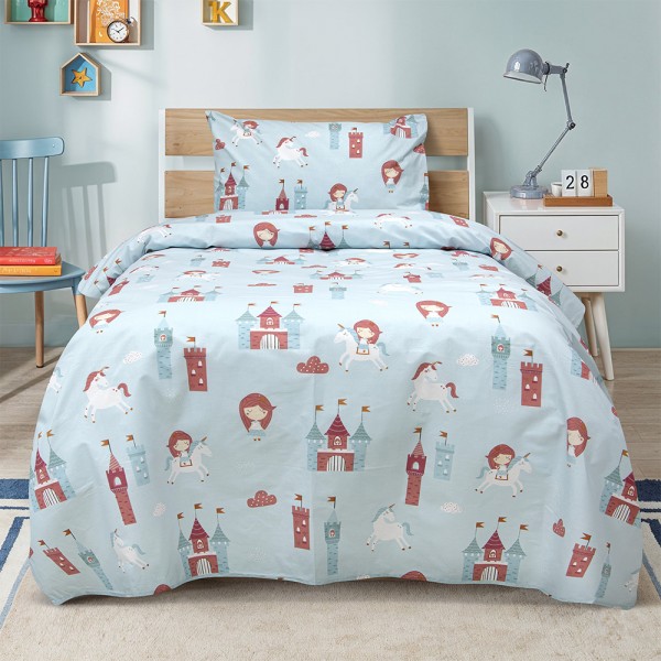 LINO Σετ Παιδική Παπλωματοθήκη (160x240) Cloud Kingdom Μέντα