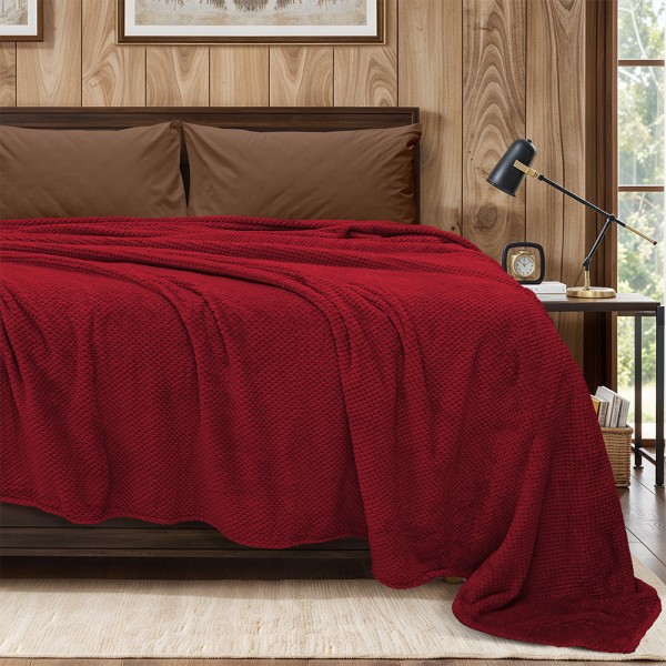 LINO ΚΟΥΒΕΡΤΑ FLEECE NAPNEST BORDO 220X240