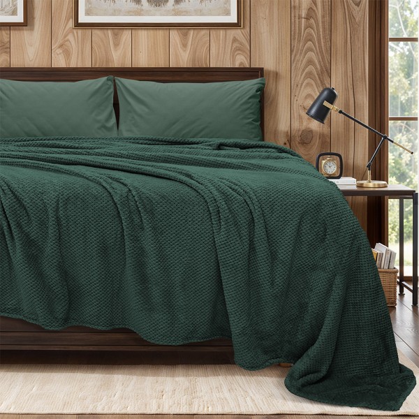 LINO ΚΟΥΒΕΡΤΑ FLEECE NAPNEST GREEN 220X240
