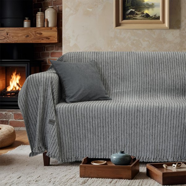 LINO Ριχτάρι Καναπέ Τριθέσιο (180x300) Velora Γκρι