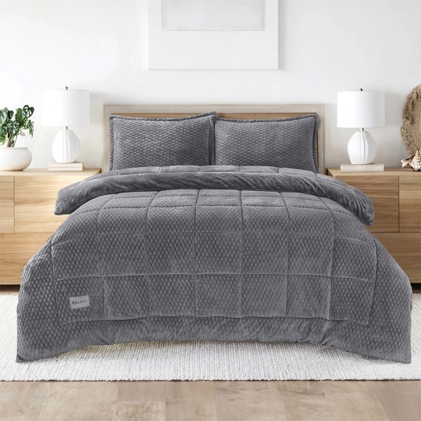 LINO Κουβερτοπάπλωμα Μονό (160x220) Lofti Γκρι