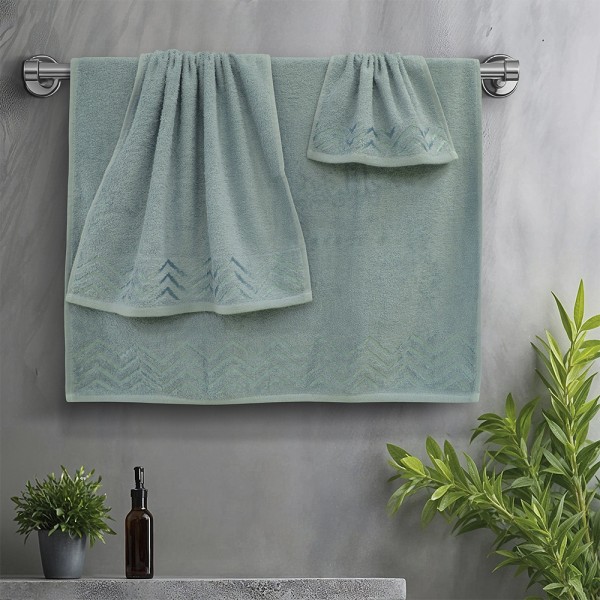 LINO Σετ πετσέτες 3τμχ (30x50,50x90,70x140) Wavie Μέντα