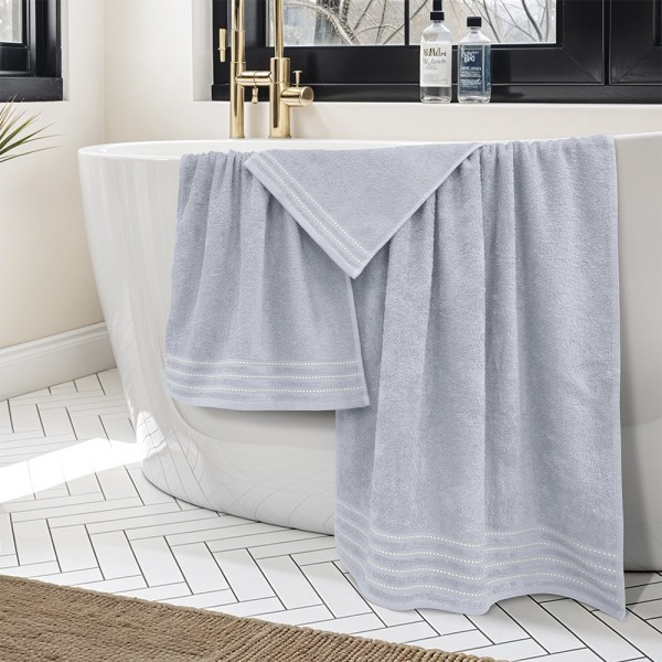 LINO Σετ πετσέτες 3τμχ (30x50,50x90,70x140) Veluva Ανοιχτό Γκρι