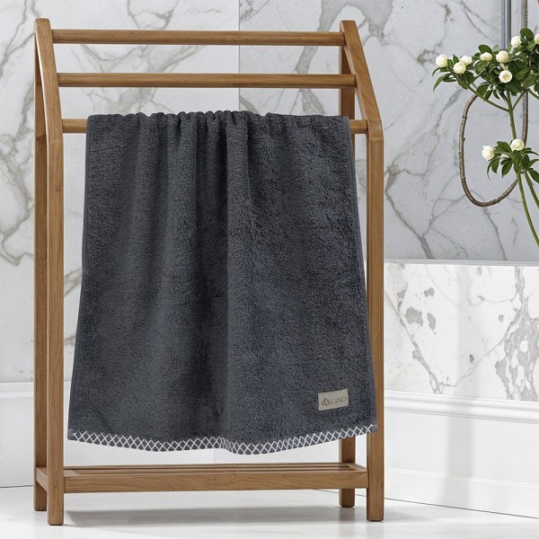 LINO Πετσέτα Προσώπου (50x90) Marley Ανθρακί