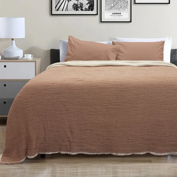LINO ΚΟΥΒΕΡΤΑ LASY TERRACOTTA 230X240