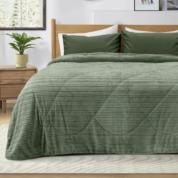 LINO ΚΟΥΒΕΡΤΟΠΑΠΛΩΜΑ STACY KHAKI 160X220