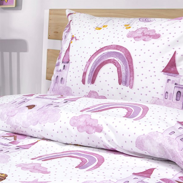 LINO ΠΑΙΔΙΚΑ ΣΕΤ ΣΕΝΤΟΝΙΑ DREAMY CASTLELAND WHITE 170X260