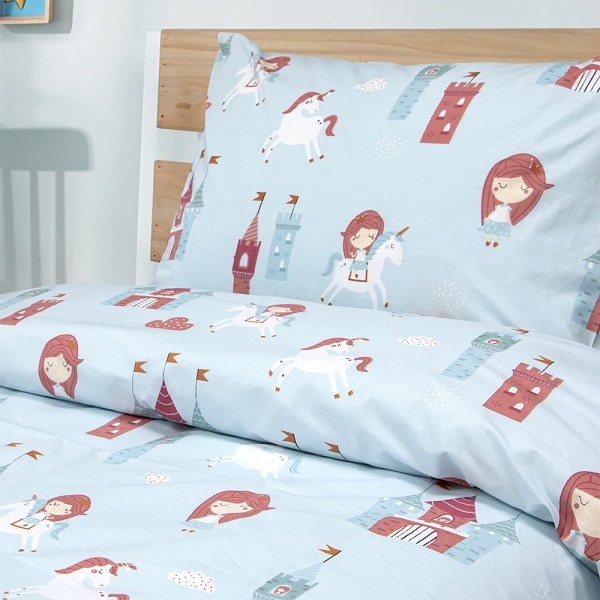 LINO Σετ Παιδική Παπλωματοθήκη (160x240) Cloud Kingdom Μέντα