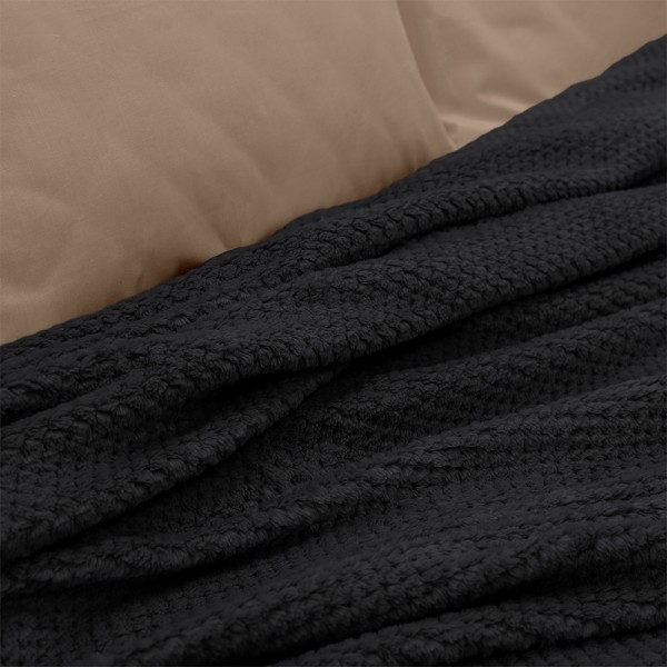 LINO ΚΟΥΒΕΡΤΑ FLEECE NAPNEST BLACK 220X240