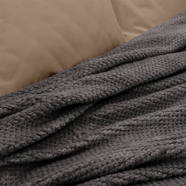 LINO ΚΟΥΒΕΡΤΑ FLEECE NAPNEST DGREY 220X240