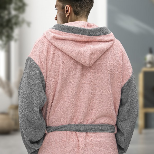 LINO Μπουρνούζι με κουκούλα Revel Ροζ Medium