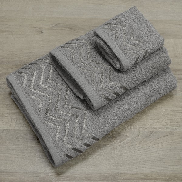 LINO Σετ πετσέτες 3τμχ (30x50,50x90,70x140) Wavie Μόκα