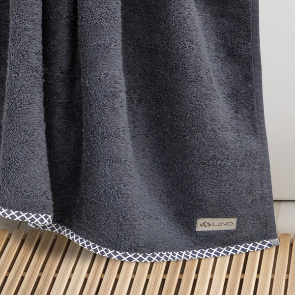 LINO Πετσέτα Σώματος (80x150) Marley Ανθρακί