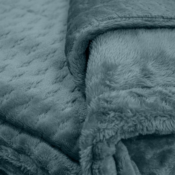 LINO Κουβέρτα Υπέρδιπλη (220x240) Sherpa Lofti Ντένιμ