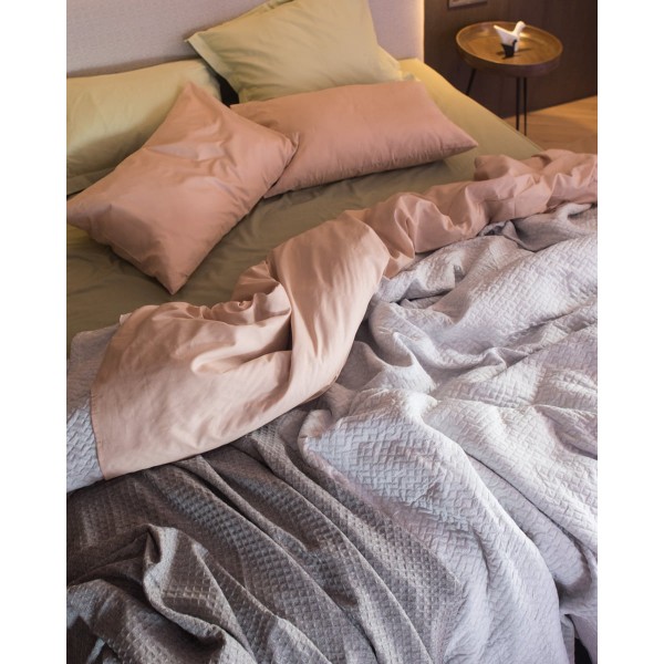 Ζακάρ Κουβερλί Κουβέρτα Γεωμετρικό Pattern Augerinos Μονή (170x260cm) Γκρι απαλό