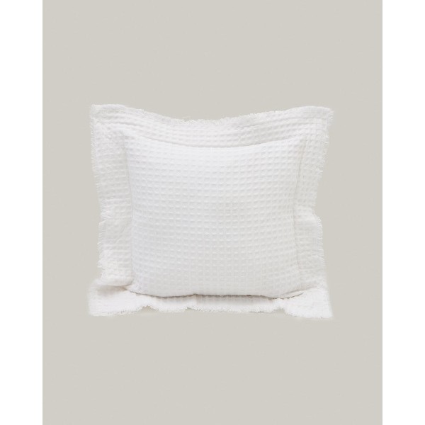 3D Βαμβακερή Πικέ Oxford Μαξιλαροθήκη Pereira σε 6 Αποχρώσεις 45x45 5cm Άσπρο