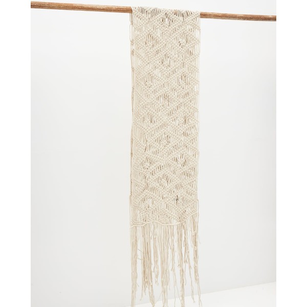 Boho Βαμβακερή Macrame Τραβέρσα Runner Teemant 50x240cm Τραβέρσα (50x240cm) Σοκολά