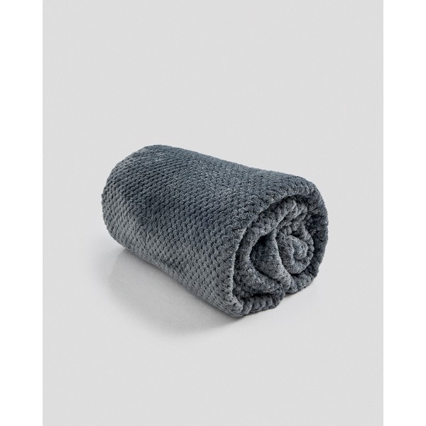 Βελουτέ Κουβέρτα Ανάγλυφη Coral Fleece Minthi 150x210cm Υπέρδιπλη (200x230cm) Ανθρακί