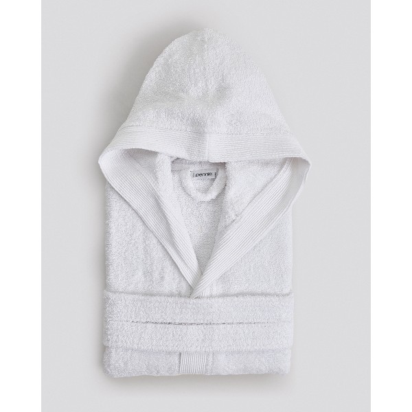 Παιδικό Βαμβακερό Πετσετέ Μονόχρωμο Μπουρνούζι με Πλισέ Γιακά & Κουκούλα Rease 6-8 ετών