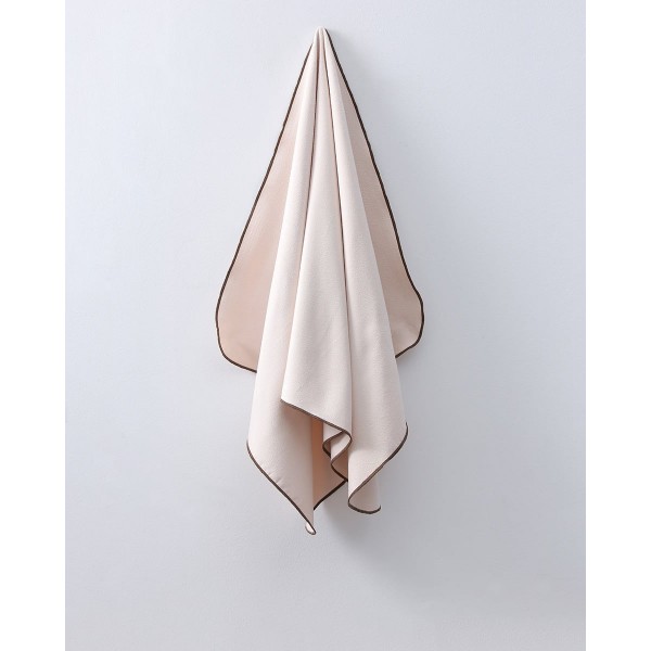 Πετσέτα μπάνιου Survivor με χρωματιστό φεστόνι Λουτρού | 80x150cm Εκρού