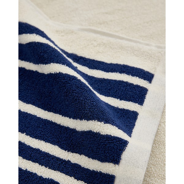 Βαμβακερή Πετσέτα με Μπλε Ρίγες Katy Stripes 30x50cm 650gsm Χειρός | 30x50cm