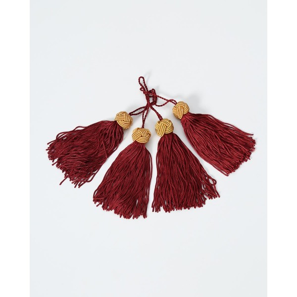 Διακοσμητικά Φουντάκια Σετ 4 τεμ One Size (8x2cm) Μπορντώ