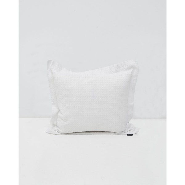 3D Βαμβακερή Πικέ Oxford Μαξιλαροθήκη Videl σε 8 Αποχρώσεις 45x45 5cm Άσπρο