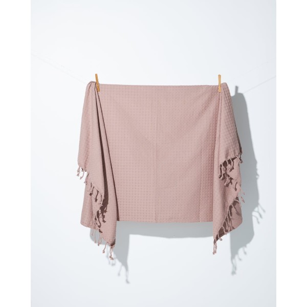 3D Βαμβακερή Πικέ Πετσέτα Παρεό Pereira 90x160cm σε 7 Αποχρώσεις Παρεό | 90x160cm Πούδρα