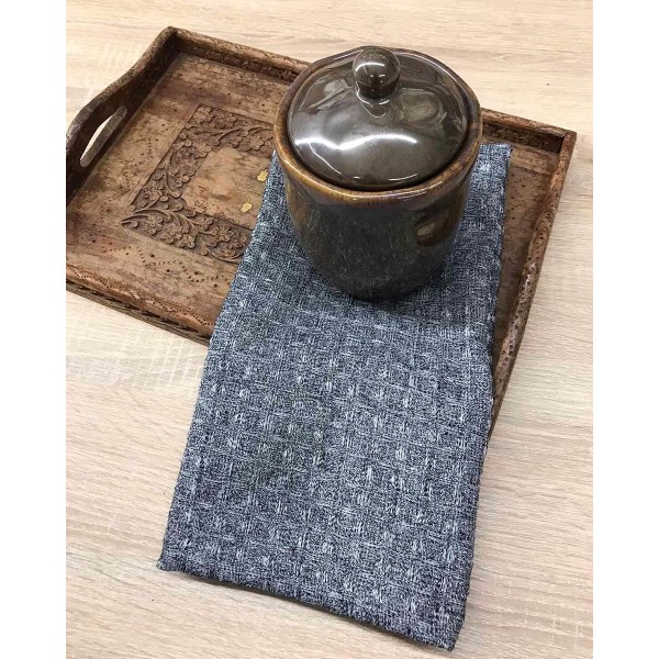 3D Βαμβακερό Πικέ Ποτηρόπανο Pereira σε 8 Αποχρώσεις 50x70cm 50x70cm Μαύρο