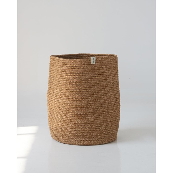 Boho Natural Πλεκτό Οικολογικό Καλάθι Lona Μεγάλο Natural