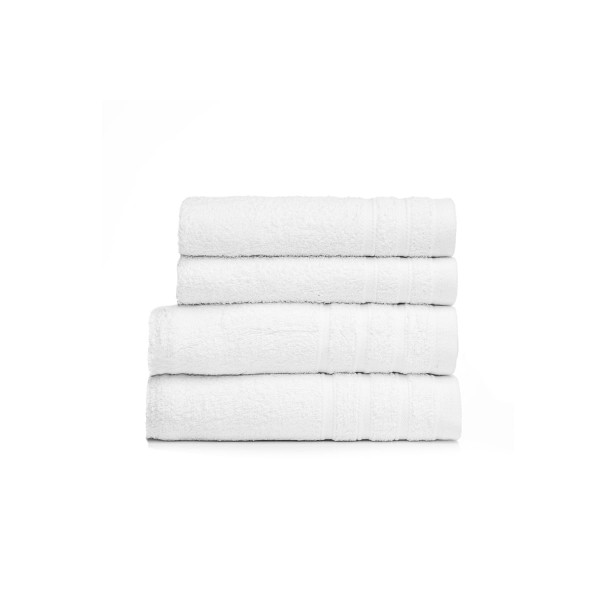 Βαμβακερή Λευκή Ξενοδοχειακή Πετσέτα Charm 500gsm Προσώπου | 50x90cm Άσπρο