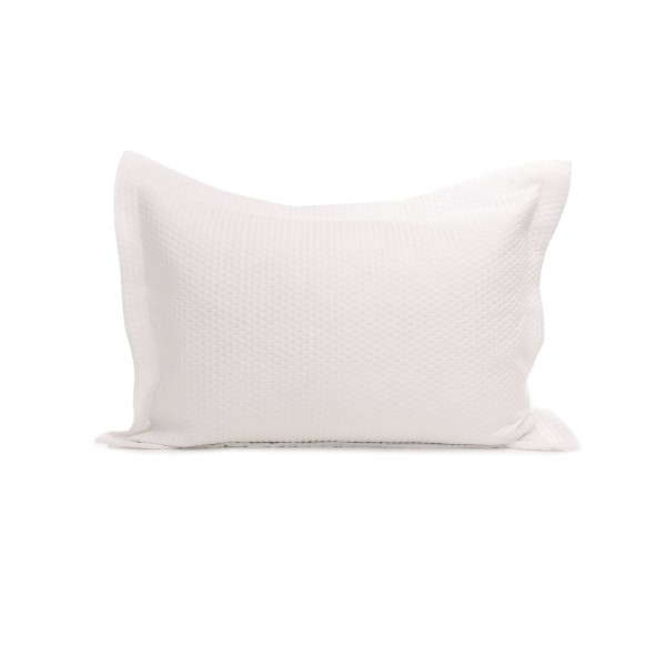 Microsilk Καπιτονέ Μονόχρωμη Oxford Μαξιλαροθήκη Virtuous σε 8 Αποχρώσεις 50x70+5cm 50x70 5cm Άσπρο