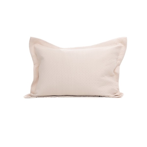 Microsilk Καπιτονέ Μονόχρωμη Oxford Μαξιλαροθήκη Virtuous σε 8 Αποχρώσεις 50x70+5cm 50x70 5cm Μπεζ